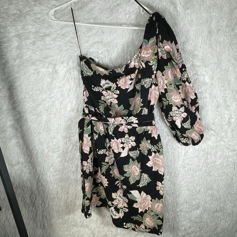 Who What Wear Women's Linen Rayon One Shoulder Shift Dress with Pockets Size M - Picture 8 of 12